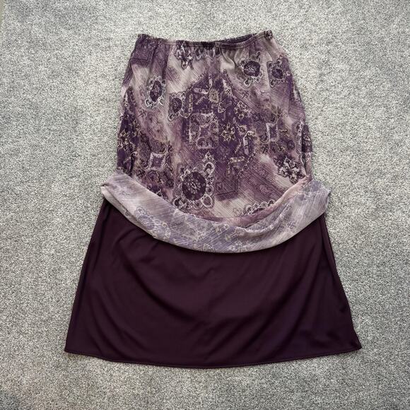 Vintage Y2K R&M Richards Skirt Set 16 Sheer Lined Boho Whimsigoth Evening Wear - Picture 12 of 13